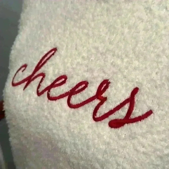 Honeydew Cheers Sweater Cream Sweater with Red Embroidery Women’s Size Small - Picture 5 of 11